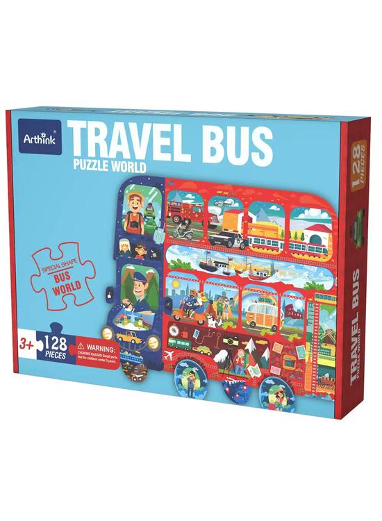 Copertă produs Puzzle Arthink Autobuz cu Etaj, 128 Piese - gallery big 1