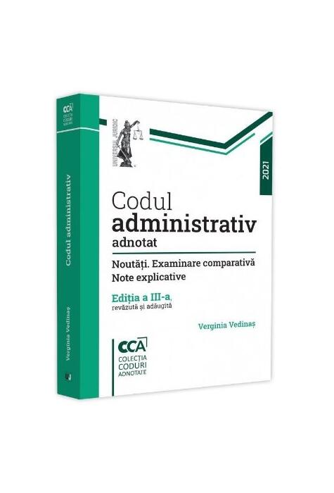 Copertă produs Codul administrativ adnotat. Noutăți. Examinare comparativă. Note explicative - 2021