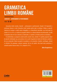 Copertă produs Gramatica limbii rom&acirc;ne. Exerciții &ndash; antrenament și performanță. Clasele V&ndash;VI