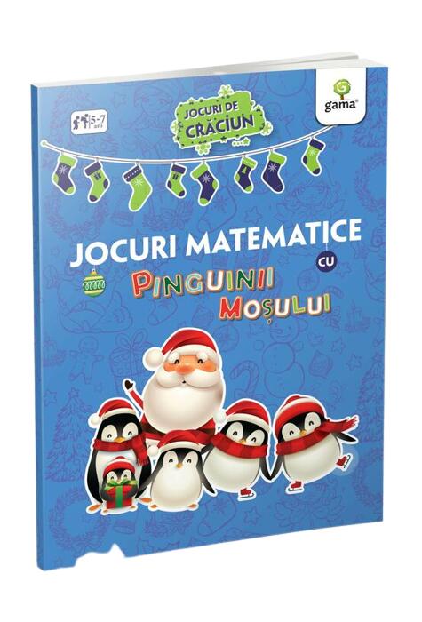 Copertă produs Jocuri matematice cu Pinguinii Moșului