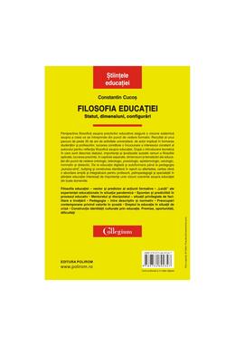 Copertă produs Filosofia educaţiei