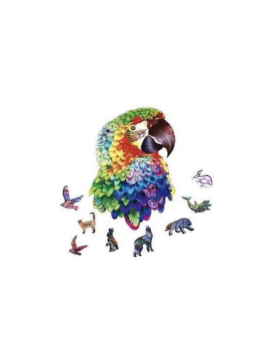Copertă produs Puzzle de lemn, 94 piese &icirc;n formă de papagal - gallery big 2
