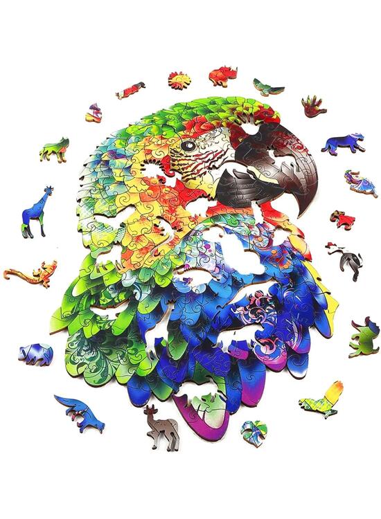 Copertă produs Puzzle de lemn, 94 piese &icirc;n formă de papagal - gallery big 3