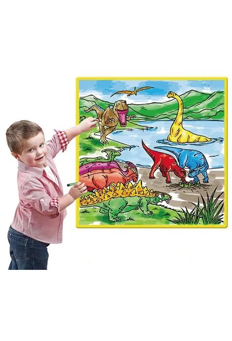 Copertă produs Poster Lavabil de Colorat - Lumea Dinozaurilor