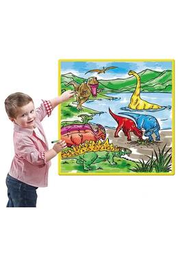 Copertă produs Poster Lavabil de Colorat - Lumea Dinozaurilor