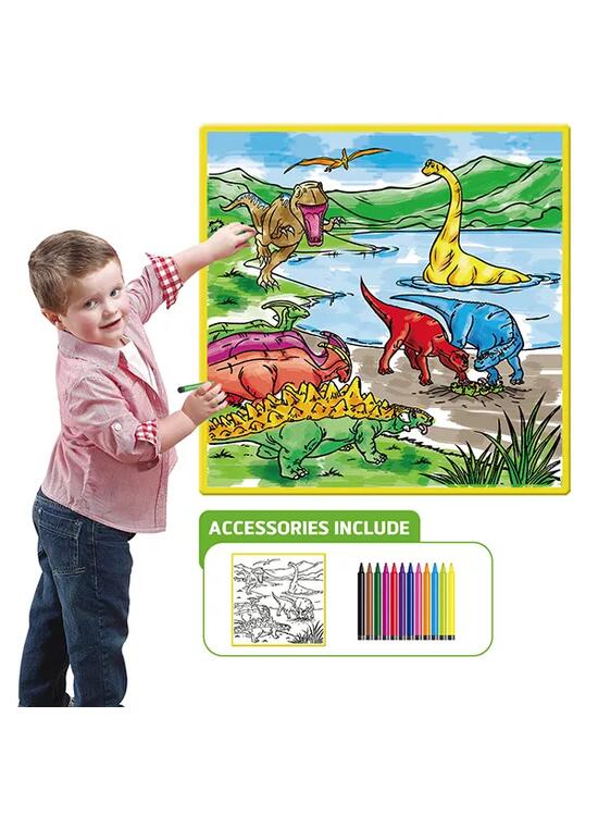 Copertă produs Poster Lavabil de Colorat - Lumea Dinozaurilor - gallery big 3
