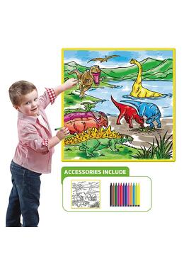 Copertă produs Poster Lavabil de Colorat - Lumea Dinozaurilor