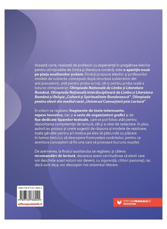 Copertă produs Ne pregătim pentru excelență! Olimpiade naționale de limba și literatura rom&acirc;nă &ndash; Clasele V-VIII - gallery big 2