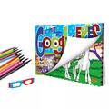Copertă produs Carte de colorat lavabilă cu ochelari 3D - Animale năzdrăvane - gallery small 