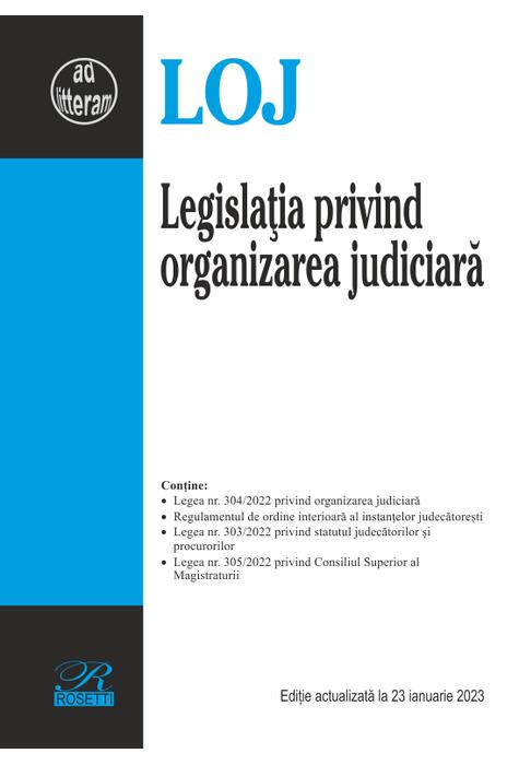 Copertă produs Legislația privind organizarea judiciară