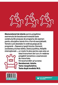 Copertă produs Memorator de istorie pentru liceu