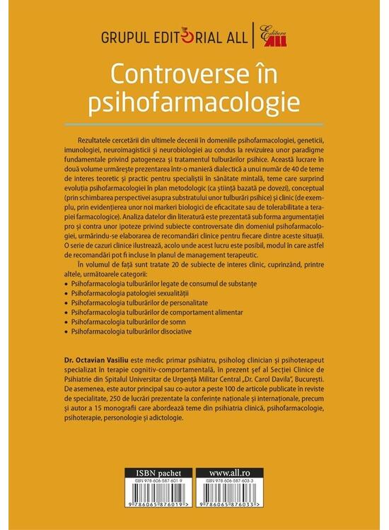 Copertă produs Controverse &icirc;n psihofarmacologie (Vol. 2) - gallery big 2