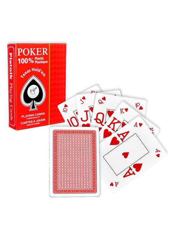 Copertă produs Cărți de joc poker Piatnik Texas Hold'em (Culoare spate roșu) - gallery big 1