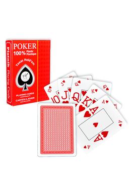 Copertă produs Cărți de joc poker Piatnik Texas Hold'em (Culoare spate roșu)