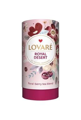 Copertă produs Tub de ceai Lovar&eacute; - Royal Dessert: Amestec de hibiscus, fructe de pădure, petale de flori și fructe 80 g