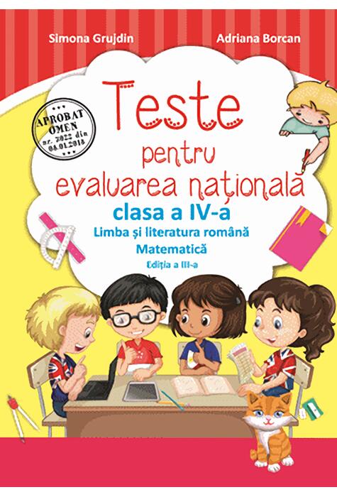 Copertă produs Teste pentru evaluarea națională clasa a IV-a. Limba romană și matematică