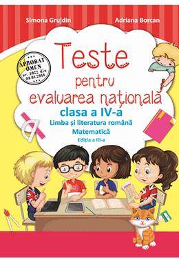 Copertă produs Teste pentru evaluarea națională clasa a IV-a. Limba romană și matematică