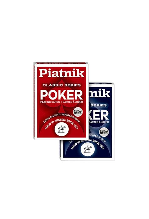 Copertă produs Cărți de joc Piatnik  &bdquo;Classic Poker Series&rdquo;, roșu / albastru