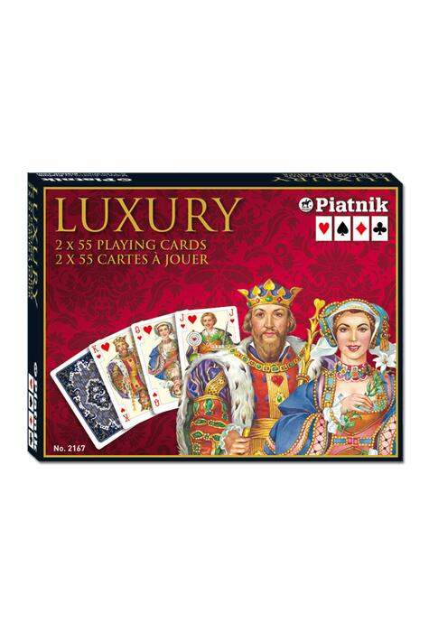 Copertă produs Cărți de joc Piatnik &bdquo;Luxury&rdquo;, pachet dublu &icirc;n cutie de lux