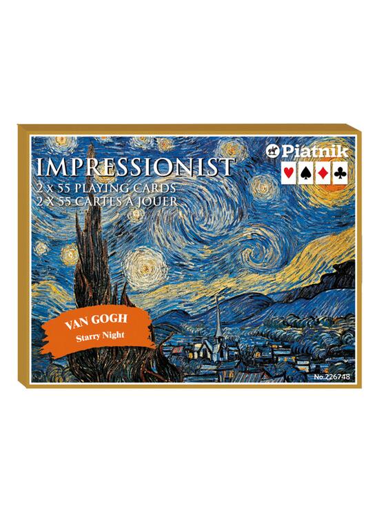 Copertă produs Cărți de joc Piatnik &bdquo;Van Gogh's Starry Night&rdquo;, pachet dublu &icirc;n cutie de lux - gallery big 1