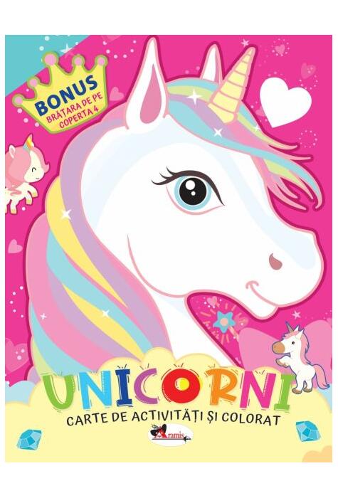 Copertă produs Unicorni. Carte de colorat cu activități