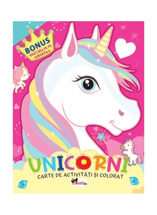 Copertă produs Unicorni. Carte de colorat cu activități - gallery big 1
