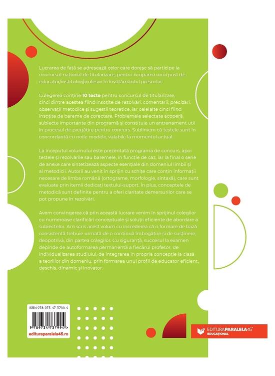 Copertă produs Concursul de titularizare • Învățământ preșcolar - gallery big 2