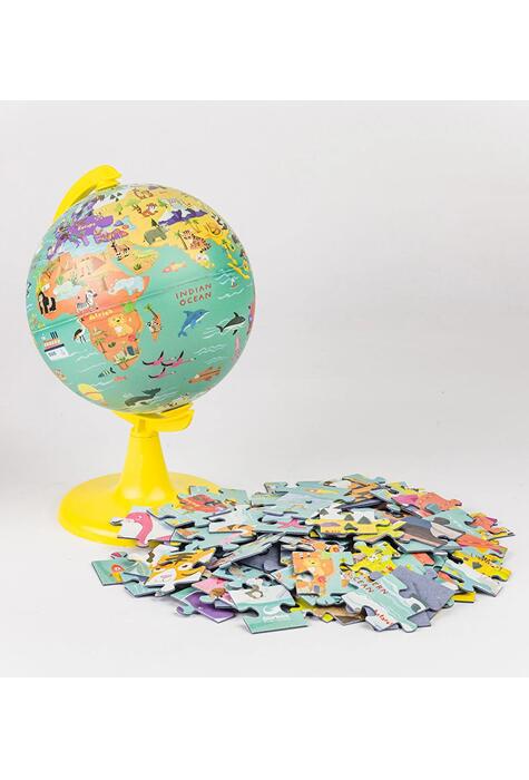 Copertă produs Glob păm&acirc;ntesc My Wild World 15 cm, cu puzzle 100 piese