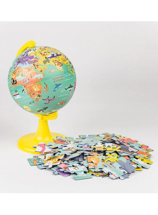 Copertă produs Glob păm&acirc;ntesc My Wild World 15 cm, cu puzzle 100 piese - gallery big 1