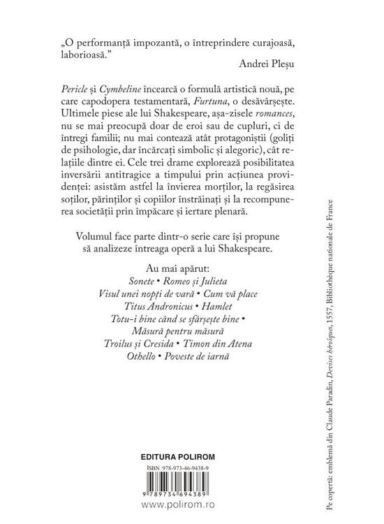 Copertă produs Pericle &bull; Cymbeline &bull; Furtuna - gallery big 2