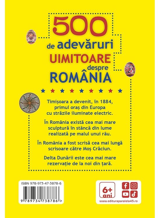Copertă produs 500 de adevăruri uimitoare despre Rom&acirc;nia - gallery big 2