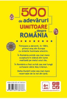 Copertă produs 500 de adevăruri uimitoare despre Rom&acirc;nia