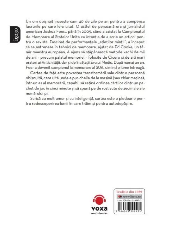 Copertă produs Memoria inteligentă. Arta şi ştiinţa de a-ţi aminti totul - gallery big 2