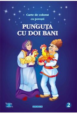 Copertă produs Carte de colorat cu povești. Punguța cu doi bani