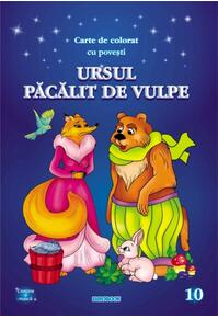 Copertă produs Carte de colorat cu povești. Ursul păcălit de vulpe