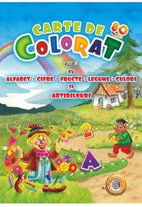 Copertă produs Jumbo 80 cu alfabet, cifre, fructe, legume, culori și 80 abțibilduri (Vol. 2)