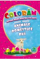 Imagine produs Animale domestice pui. Desene mari pentru cei mici rom&acirc;nă-engleză