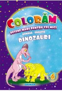Copertă produs Dinozauri. Desene mari pentru cei mici rom&acirc;nă-engleză