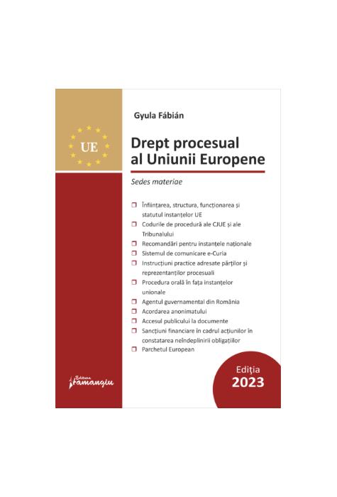 Copertă produs Drept procesual al Uniunii Europene