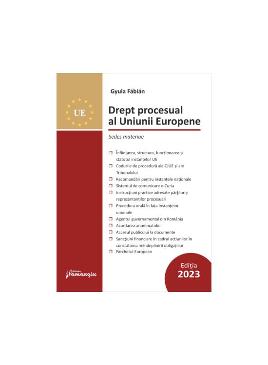 Copertă produs Drept procesual al Uniunii Europene - gallery big 1