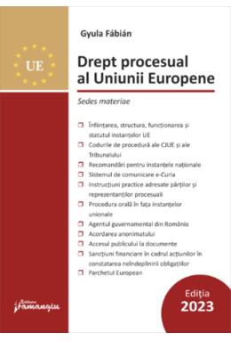 Copertă produs Drept procesual al Uniunii Europene