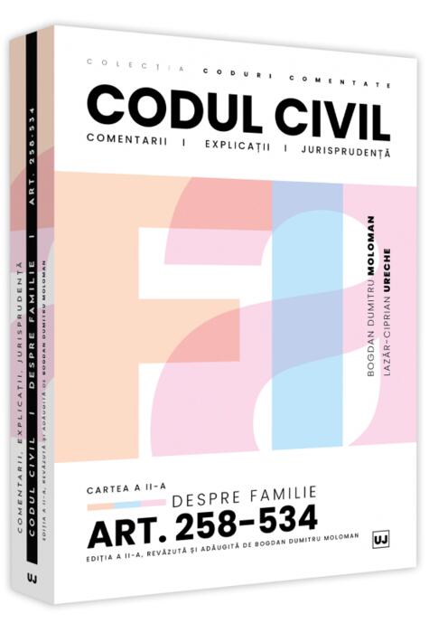 Copertă produs Codul civil. Cartea a II-a. Despre familie. Art. 258-534. Comentarii, explicații și jurisprudență