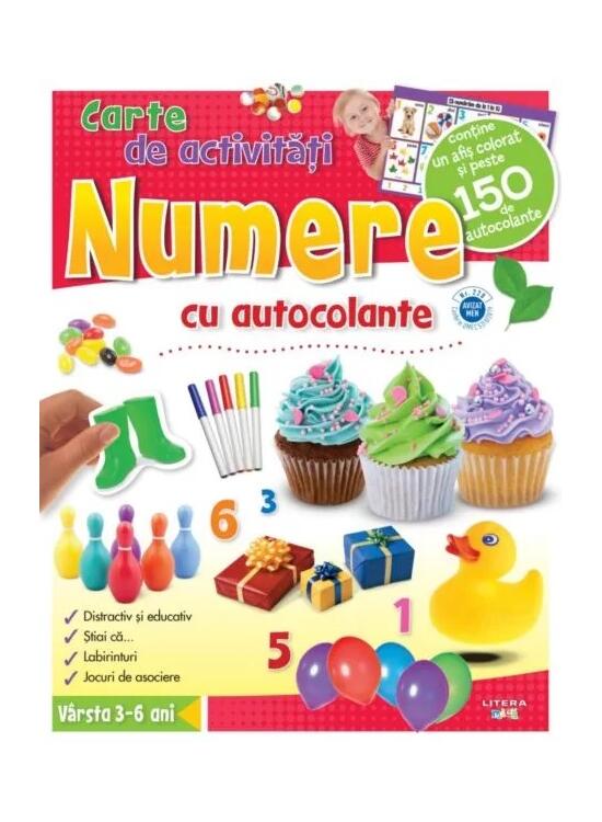 Copertă produs Numere. Carte de activităţi cu autocolante (3-6 ani) - gallery big 1