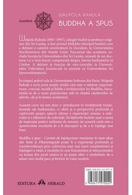 Copertă produs Buddha a spus. Cuvinte de &icirc;nțelepciune transmise &icirc;n texte alese din Sutte și Dhammapada
