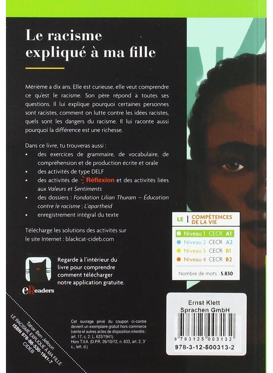 Copertă produs Le racisme expliqu&eacute; &agrave; ma fille + Audio + App (Niveau un A1) - gallery big 2