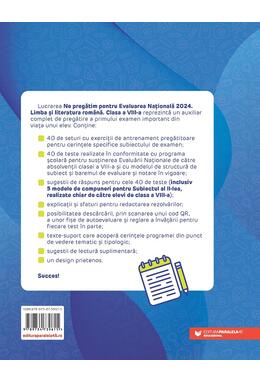 Copertă produs Ne pregătim pentru Evaluarea Naţională 2024. Limba şi literatura rom&acirc;nă. Clasa a VIII-a