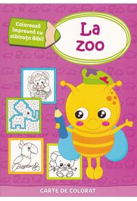 Copertă produs Colorează împreună cu albinuța Bibi - La zoo