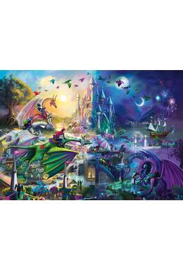 Copertă produs Puzzle Schmidt: Rose Cat Khan - Competiție nocturnă de dragoni, 1000 piese