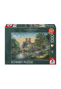 Copertă produs Puzzle 1000 piese Schmidt: Thomas Kinkade - Capelă din lemn de salcie