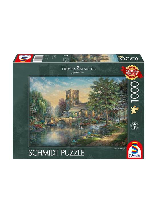Copertă produs Puzzle 1000 piese Schmidt: Thomas Kinkade - Capelă din lemn de salcie - gallery big 1